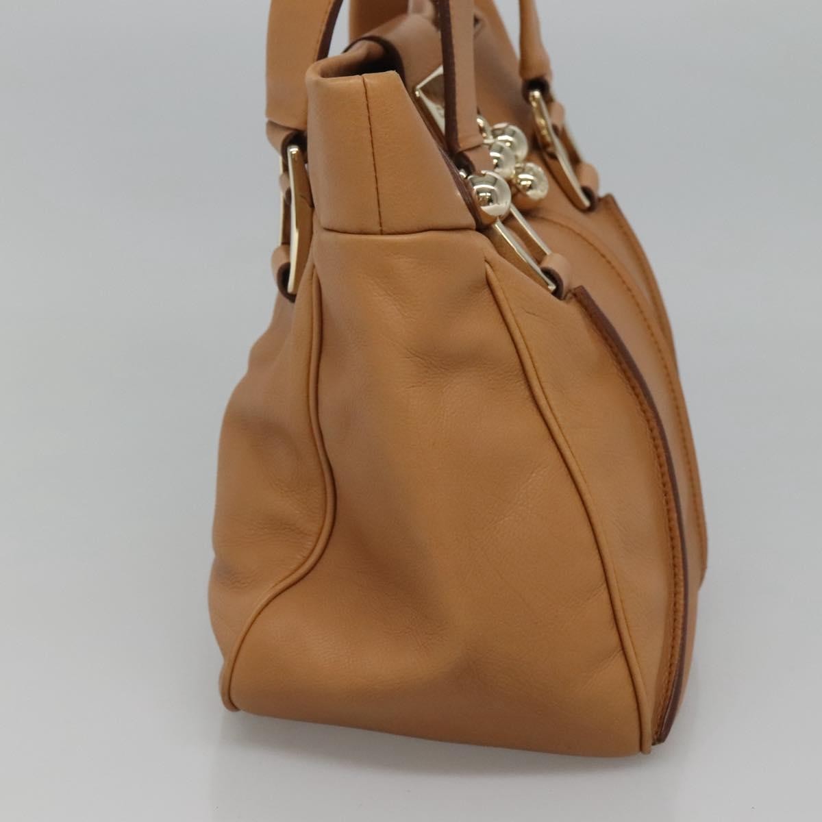 Celine Handbag Leather, BEIGE, LEATHER, Handbag