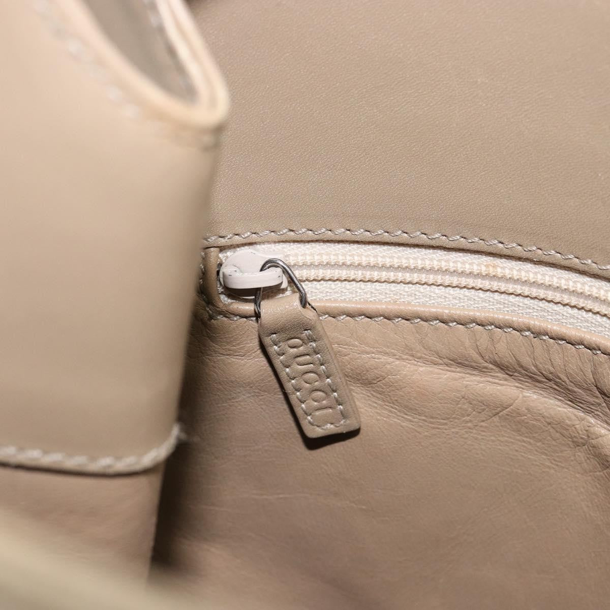 Gucci Vintage Shoulder Bag Leather, BEIGE, LEATHER, Shoulder bag