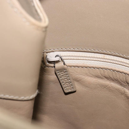 Gucci Vintage Shoulder Bag Leather, BEIGE, LEATHER, Shoulder bag