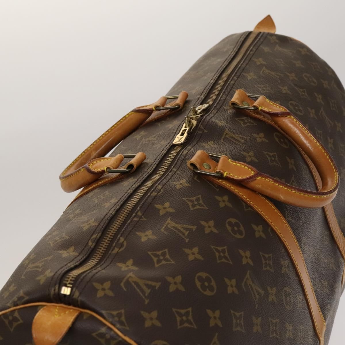 Louis Vuitton Keepall Bag Monogram Canvas, BROWN, CANVAS, Travel bag