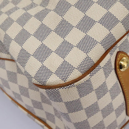 Louis Vuitton Siracusa Handbag Damier, WHITE, CANVAS, Shoulder bag
