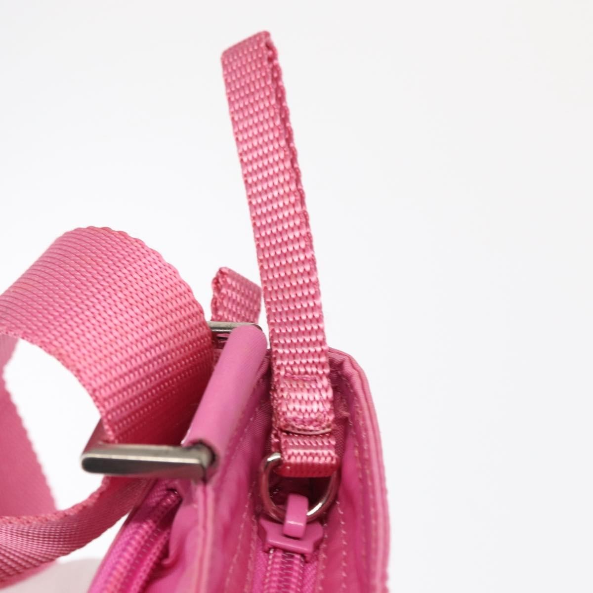 Prada Front Pocket Messenger Bag Tessuto, PINK, NYLON, Shoulder bag