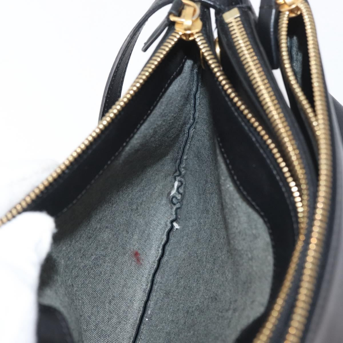 Celine Trio Crossbody Bag Leather, Black, Leather, Shoulder Bag