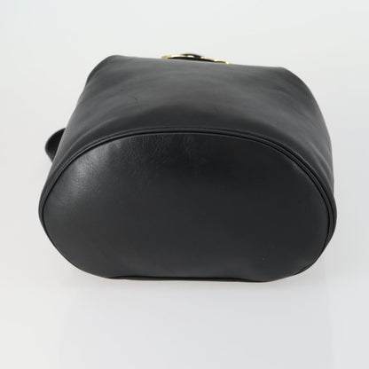 Salvatore Ferragamo Gancini Backpack Leather, BLACK, LEATHER, Backpack