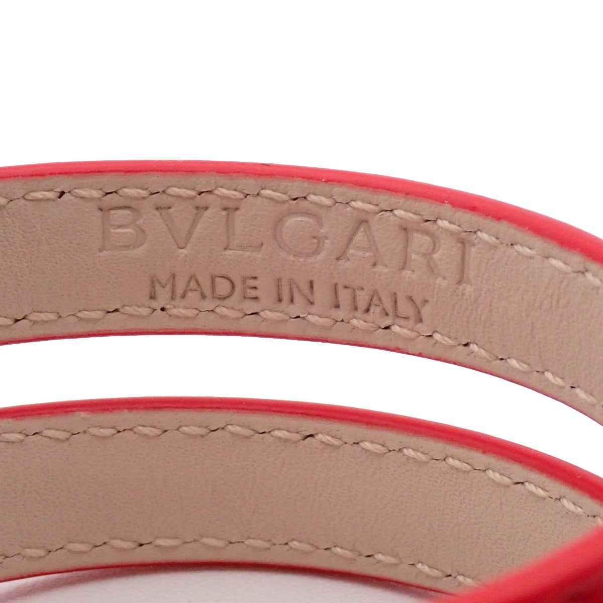 Bvlgari Serpenti Forever Double Wrap Bracelet Leather, RED, LEATHER, Bracelet