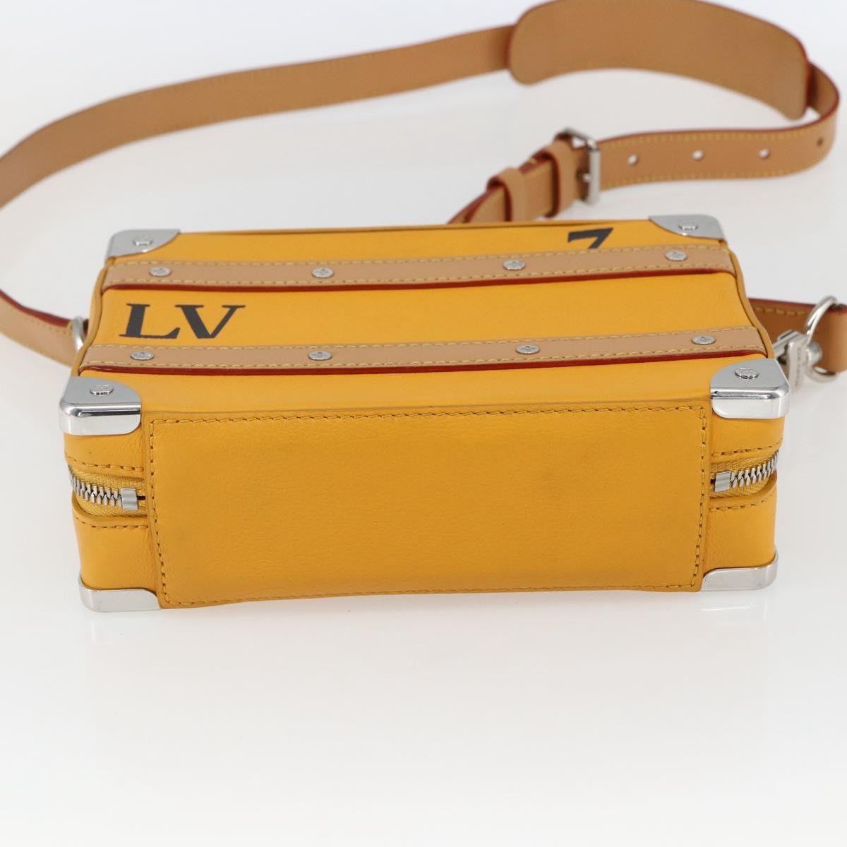 Louis Vuitton Handle Soft Trunk Bag Monogram Taurillon Leather, Yellow, Leather, Clutch