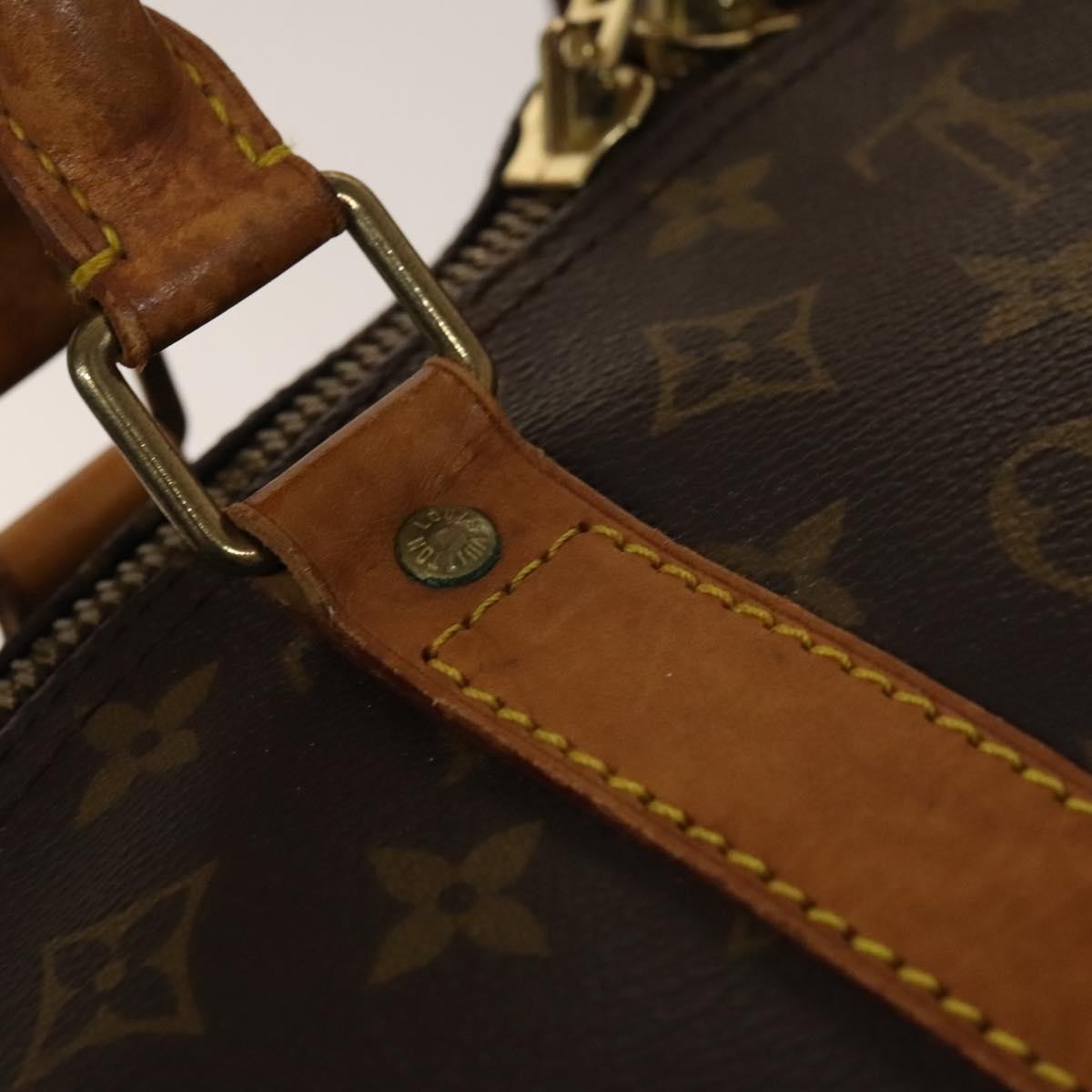 Louis Vuitton Keepall Bandouliere Bag Monogram Canvas, BROWN, CANVAS, Travel bag