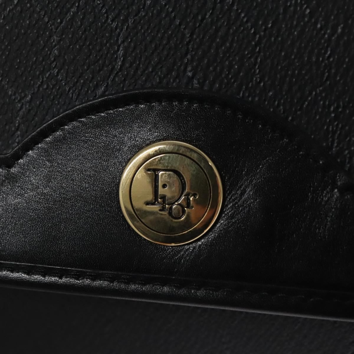 Christian Dior Vintage Honeycomb chain Canvas, BLACK, CANVAS, Handbag