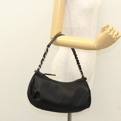 Salvatore Ferragamo Vala Shoulder Bag Nylon, BLACK, NYLON, Shoulder bag