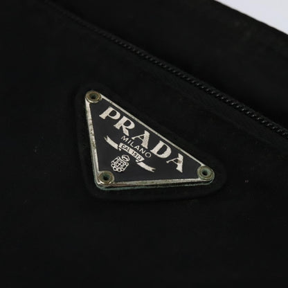 Prada Flat Messenger Bag Tessuto, BLACK, NYLON, Shoulder bag