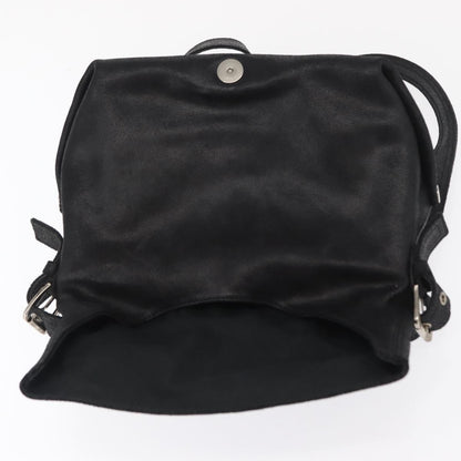 Celine Vintage Shoulder Bag Leather, BLACK, LEATHER, Shoulder bag