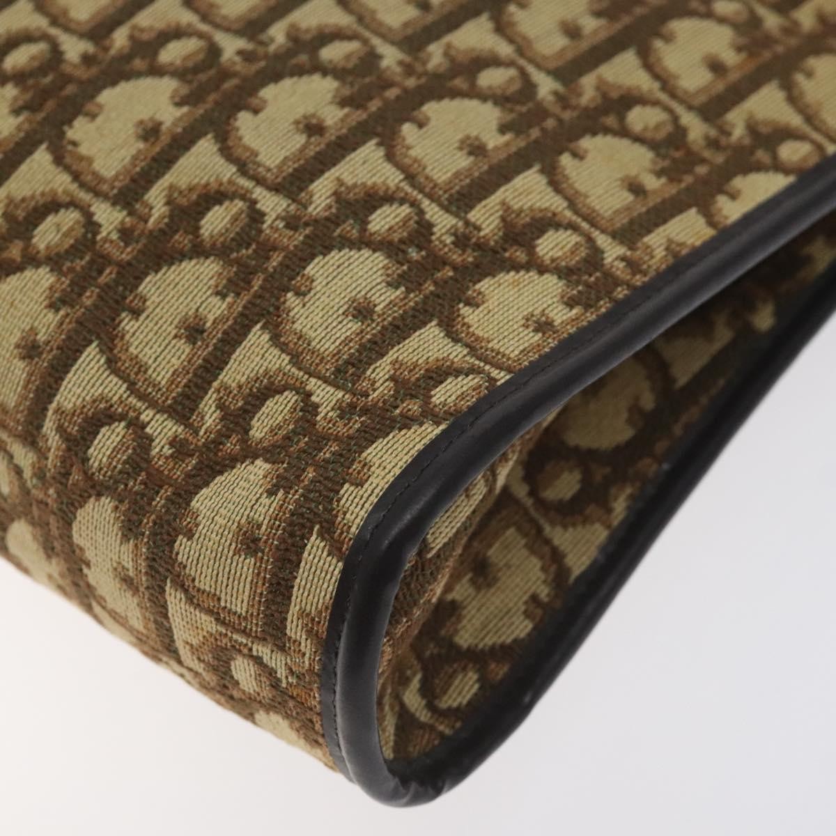 Christian Dior Vintage Trotter Shoulder Bag Canvas, BROWN, CANVAS, Shoulder bag