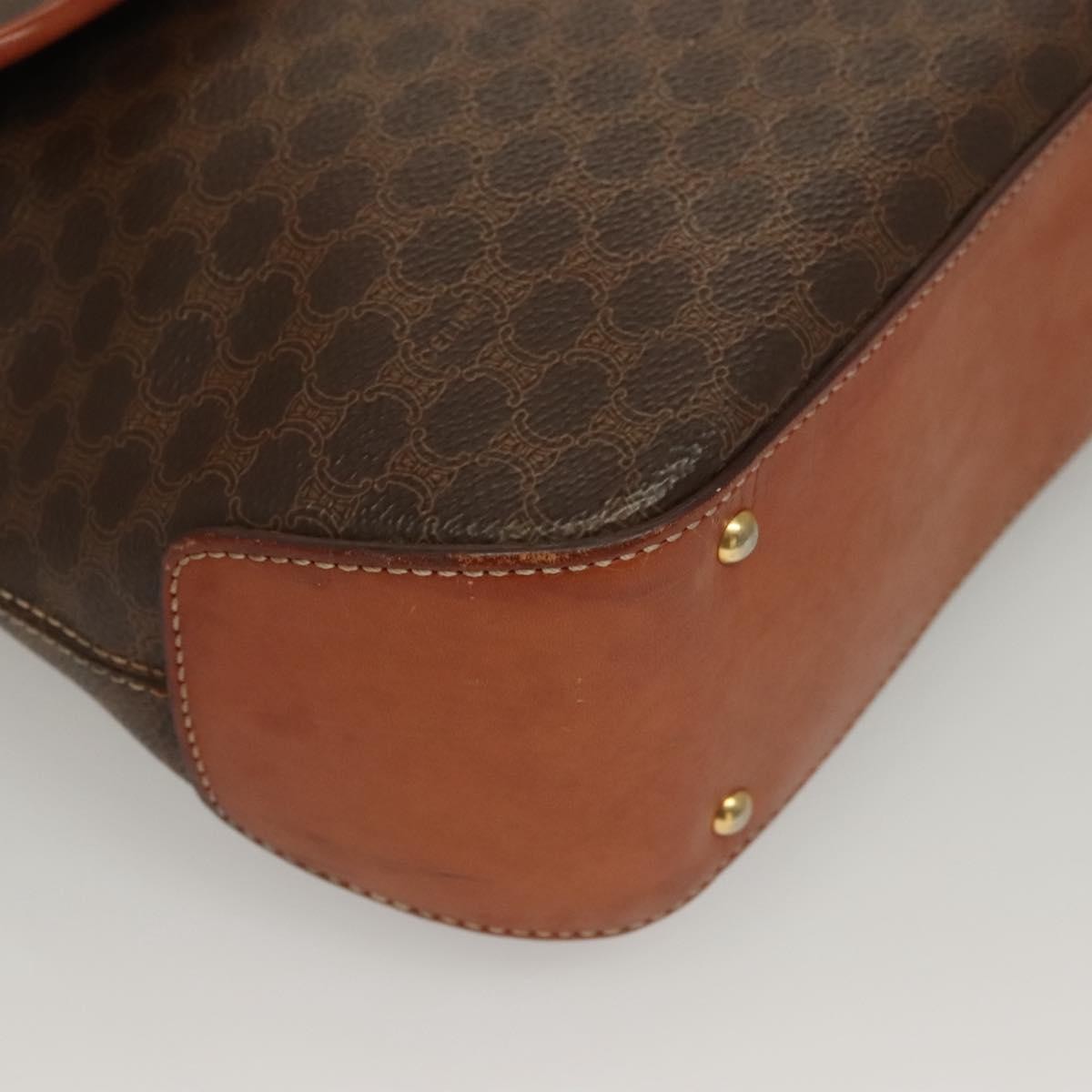 Celine Triomphe vintage handbag Macadam canvas, BROWN, CANVAS, Handbag