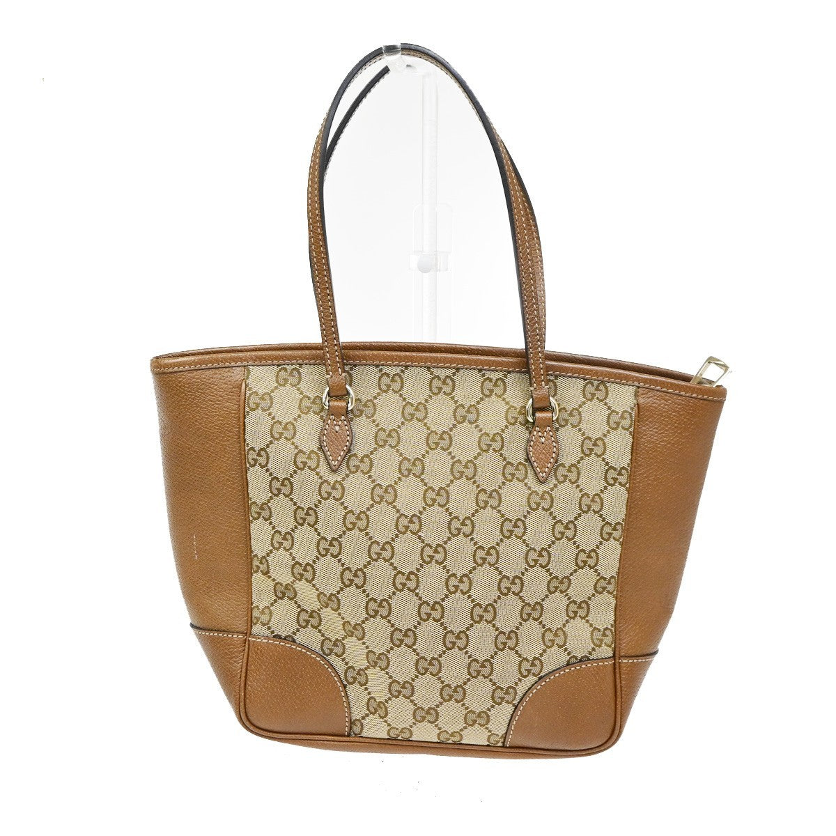 Gucci Bree Convertible Tote GG Canvas with Leather, BEIGE, CANVAS, Tote bag