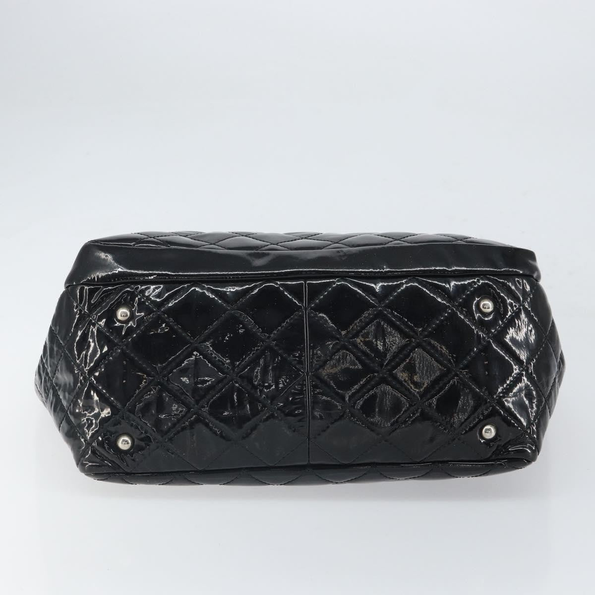 Chanel CC Charm Tote Quilted Patent Vinyl, BLACK, PATENT_LEATHER, Tote bag