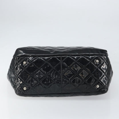 Chanel CC Charm Tote Quilted Patent Vinyl, BLACK, PATENT_LEATHER, Tote bag