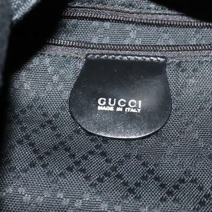 Gucci Vintage Bamboo Handle Open Hobo Nylon, Black, Nylon, Tote Bag