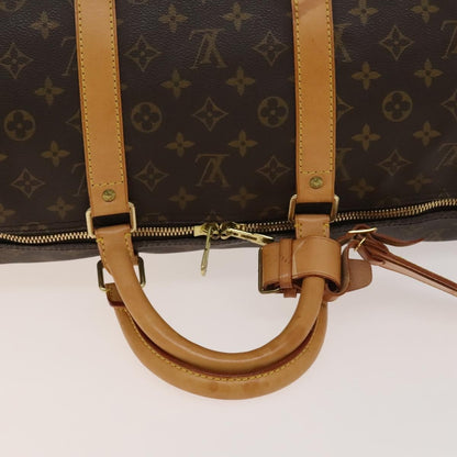 Louis Vuitton Keepall Bag Monogram Canvas, BROWN, CANVAS, Travel bag