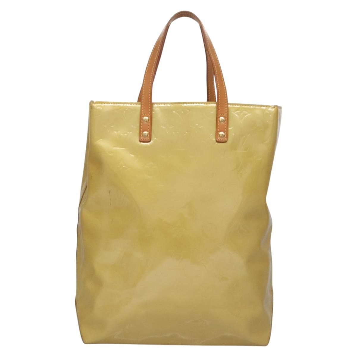 Louis Vuitton Reade Handbag Monogram Vernis, Beige, Patent Leather, Handbag