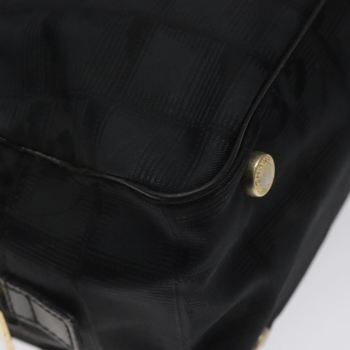 Chanel Travel Line Satchel Nylon, BLACK, NYLON, Handbag