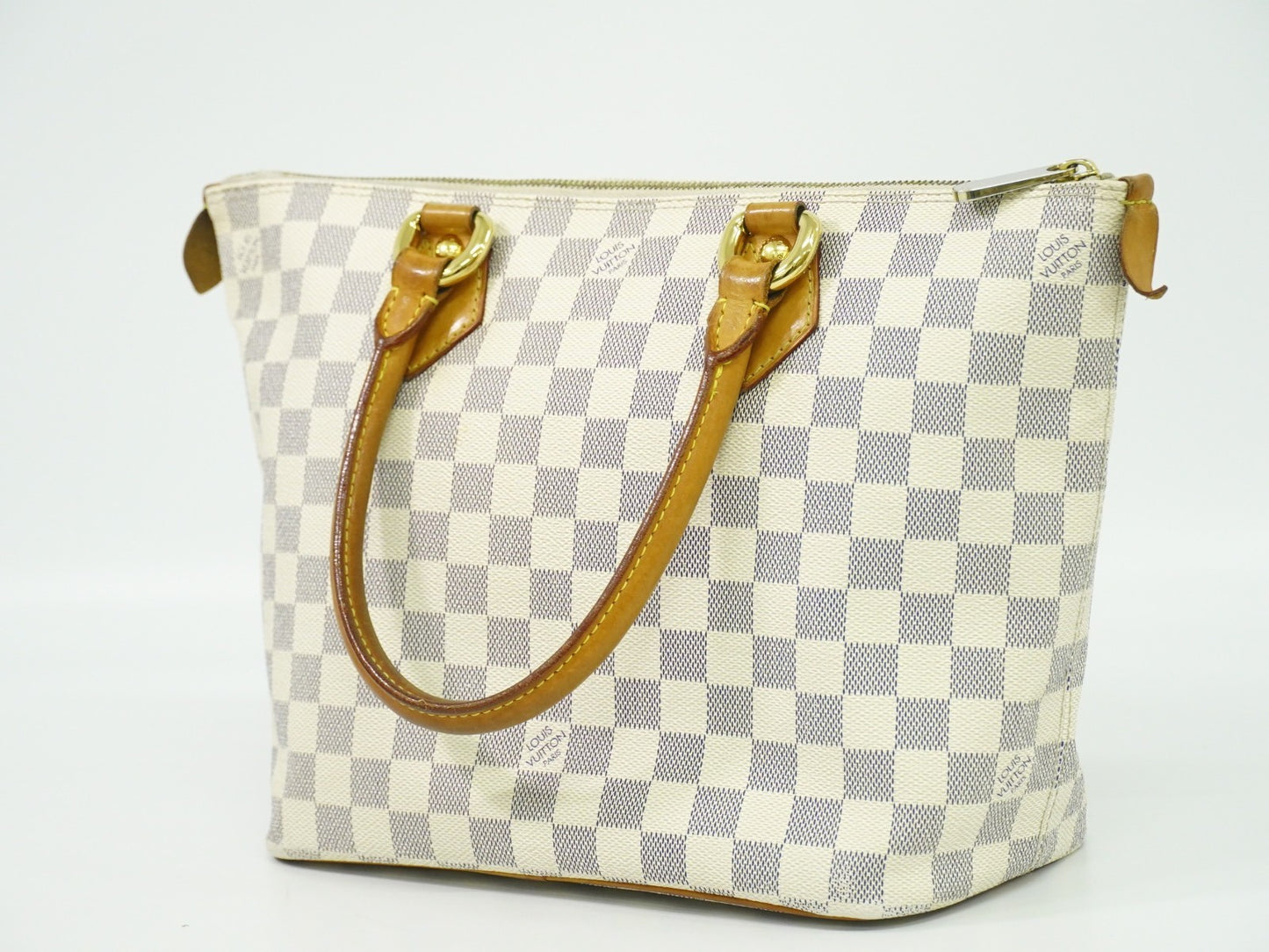 Louis Vuitton Saleya Handbag Damier, WHITE, CANVAS, Tote bag