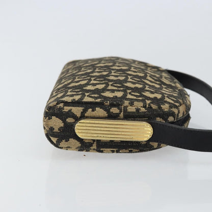 Christian Dior Vintage Trotter Shoulder Bag Canvas, NAVY, CANVAS, Shoulder bag