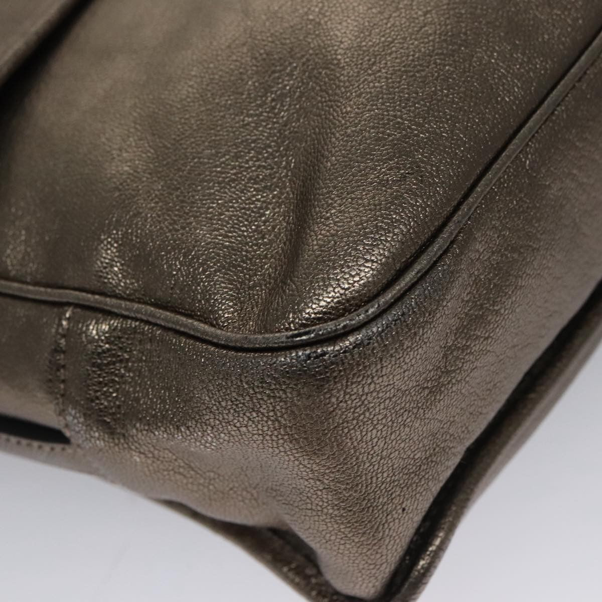 Loewe Anagram handbag Leather, METALLIC, LEATHER, Handbag
