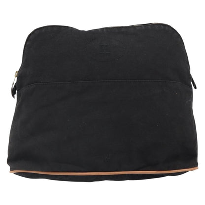 Hermes Bolide Pouch Canvas, BLACK, CANVAS, Clutche & pouche