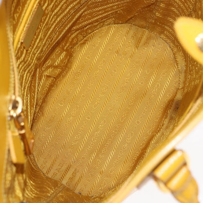 Prada Lux Convertible Bucket Tote Saffiano Leather, YELLOW, LEATHER, Handbag