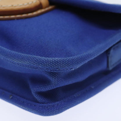 Prada Push Lock Flap Shoulder Bag Canvas, BLUE, CANVAS, Shoulder bag