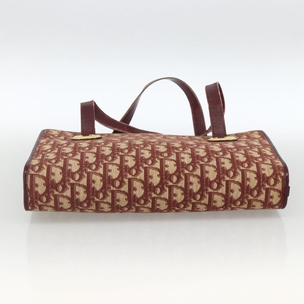 Christian Dior Vintage CD Trotter Handbag Canvas, RED, CANVAS, Handbag