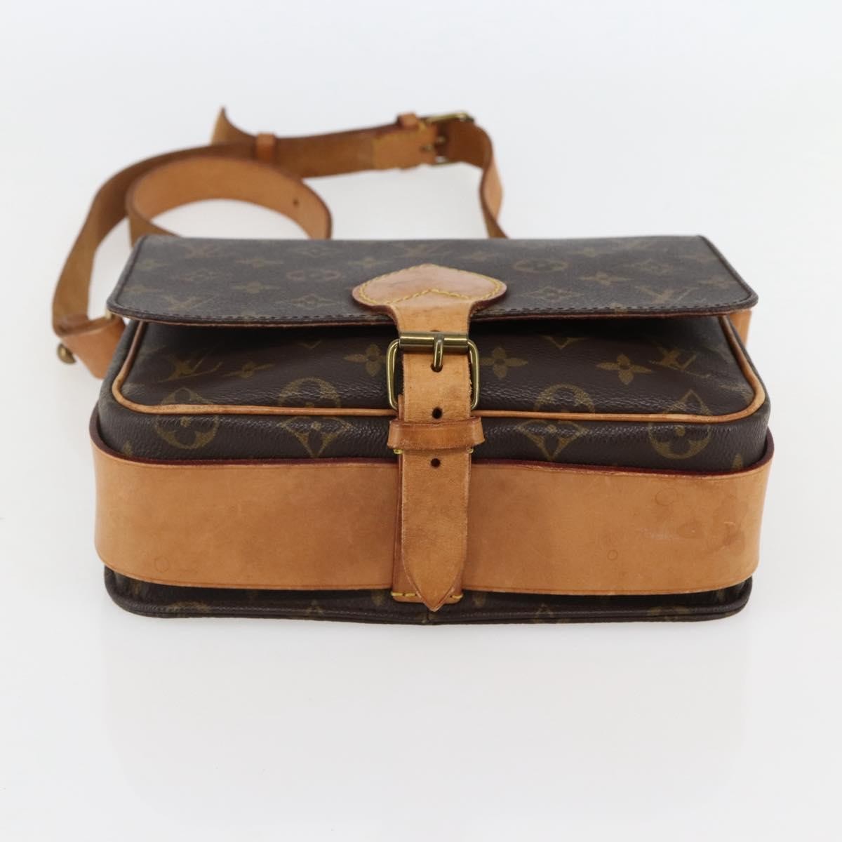 Louis Vuitton Cartouchiere Handbag Monogram Canvas, BROWN, CANVAS, Shoulder bag