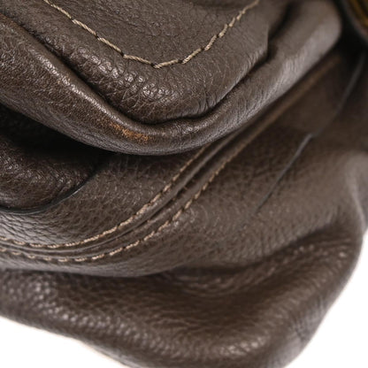Chloe Paraty Top Handle Bag Leather, BROWN, LEATHER, Handbag