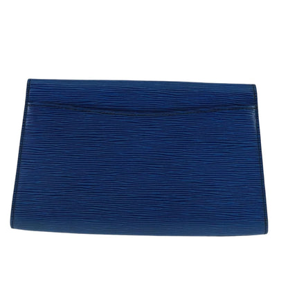 Louis Vuitton Art Deco Clutch Epi Leather, BLUE, LEATHER, Clutche & pouche