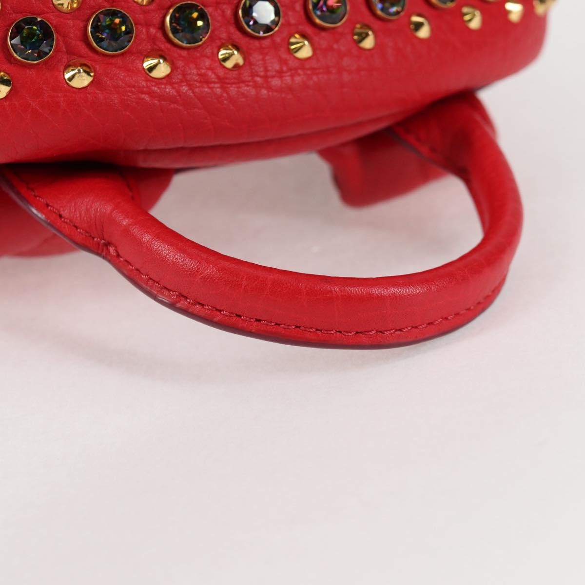 MCM Vintage Vicetos Backpack Leather, Red, Leather, Backpack