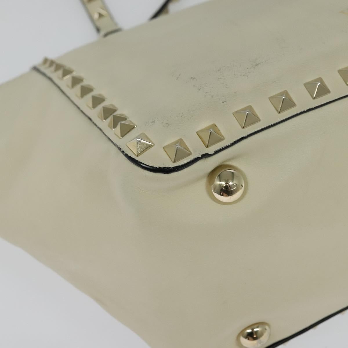 Valentino Garavani Rockstud Tote Soft Leather, WHITE, LEATHER, Tote bag