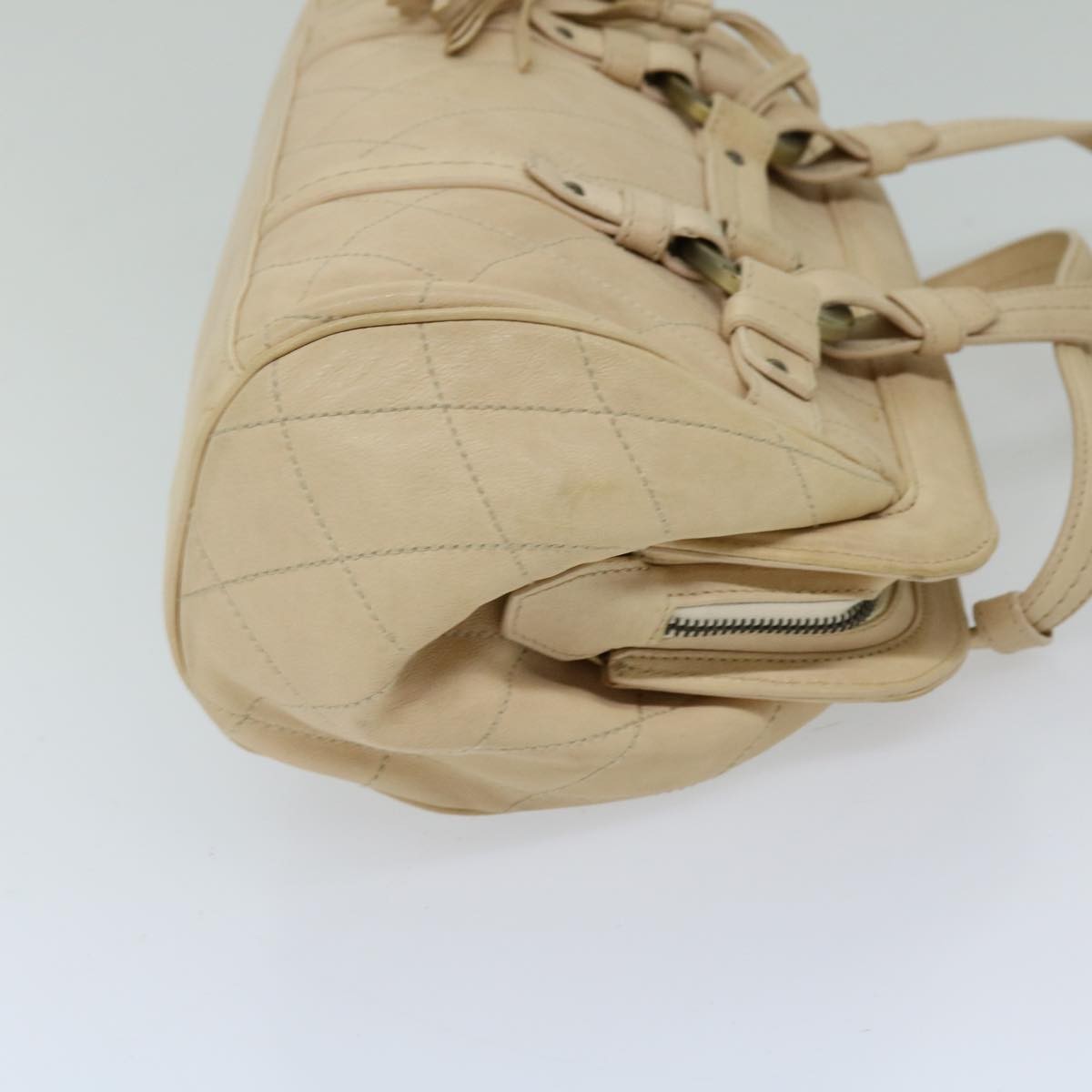 Bally Handbag Leather, ECRU, LEATHER, Handbag