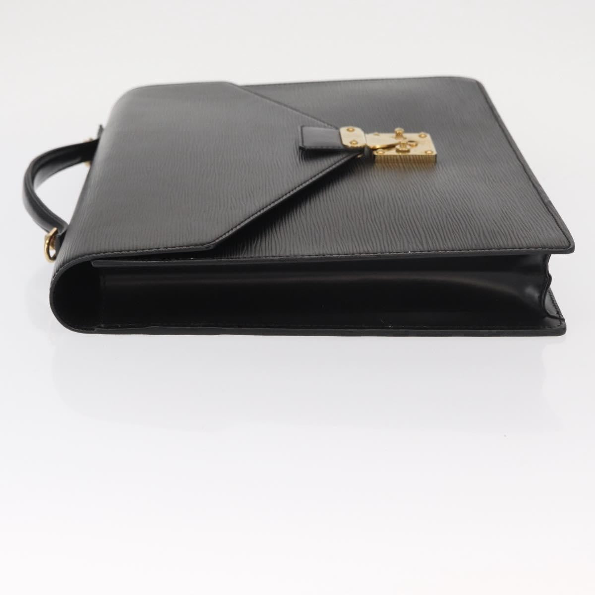 Louis Vuitton Porte Documents Bandouliere Briefcase Epi Leather, BLACK, LEATHER, Briefcase