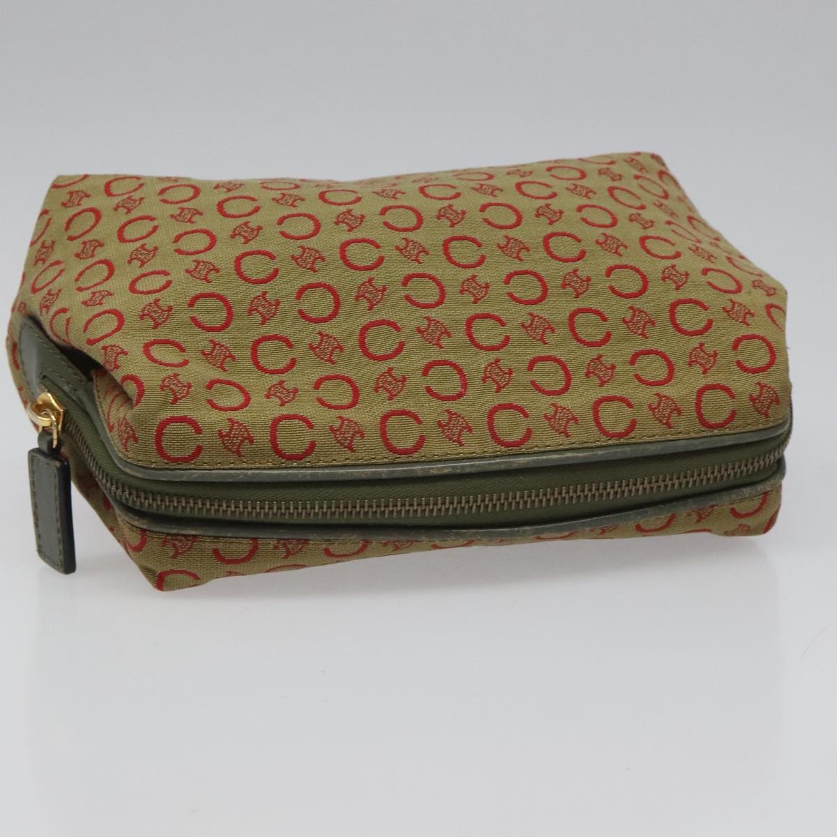 Celine C Macadam Pouch Canvas, BEIGE, CANVAS, Clutche & pouche