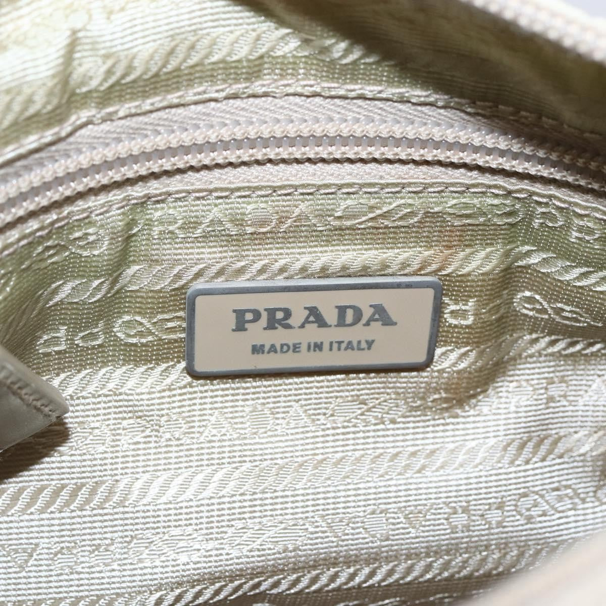 Prada Buckle Messenger Bag Tessuto, Beige, Nylon, Shoulder Bag