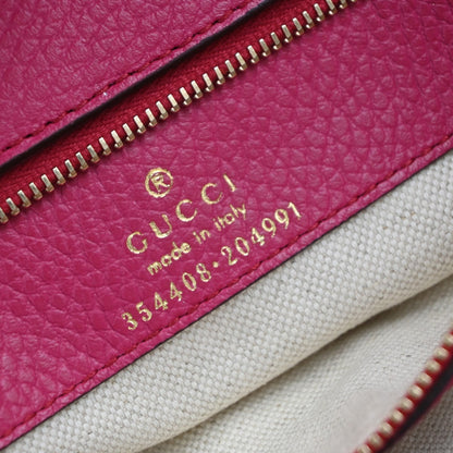 Gucci Swing Tote Leather, PINK, LEATHER, Tote bag