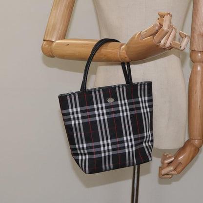Burberry Nova Check Tote Nylon, Black, Nylon, Handbag