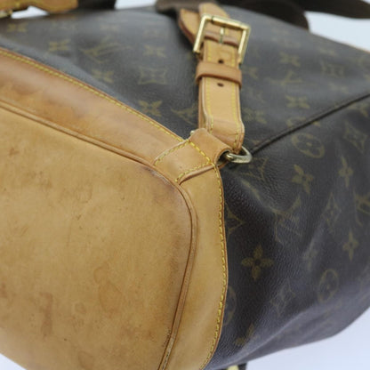 Louis Vuitton Montsouris Backpack Monogram Canvas, BROWN, CANVAS, Backpack
