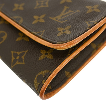 Louis Vuitton Twin Handbag Monogram Canvas, BROWN, CANVAS, Clutche & pouche