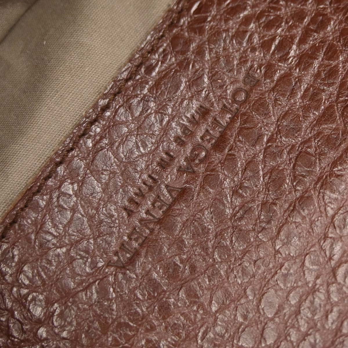 Bottega Veneta Vintage Shoulder Bag Intrecciato Leather, BROWN, LEATHER, Shoulder bag