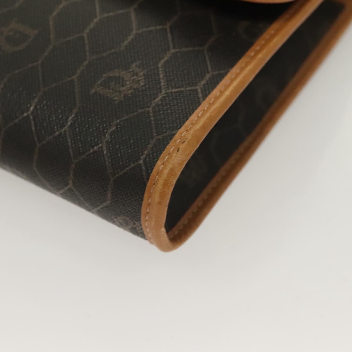 Christian Dior Vintage Honeycomb chain Canvas, BLACK, CANVAS, Handbag