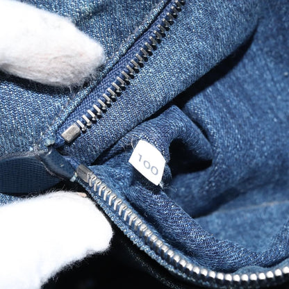 Prada Canapa Open Tote Denim, BLUE, CANVAS, Handbag