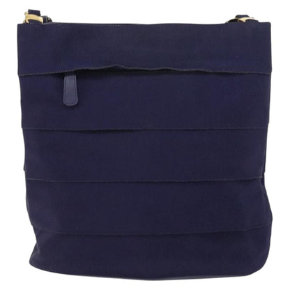 Salvatore Ferragamo Vala Chain Shoulder bag Canvas, NAVY, CANVAS, Shoulder bag