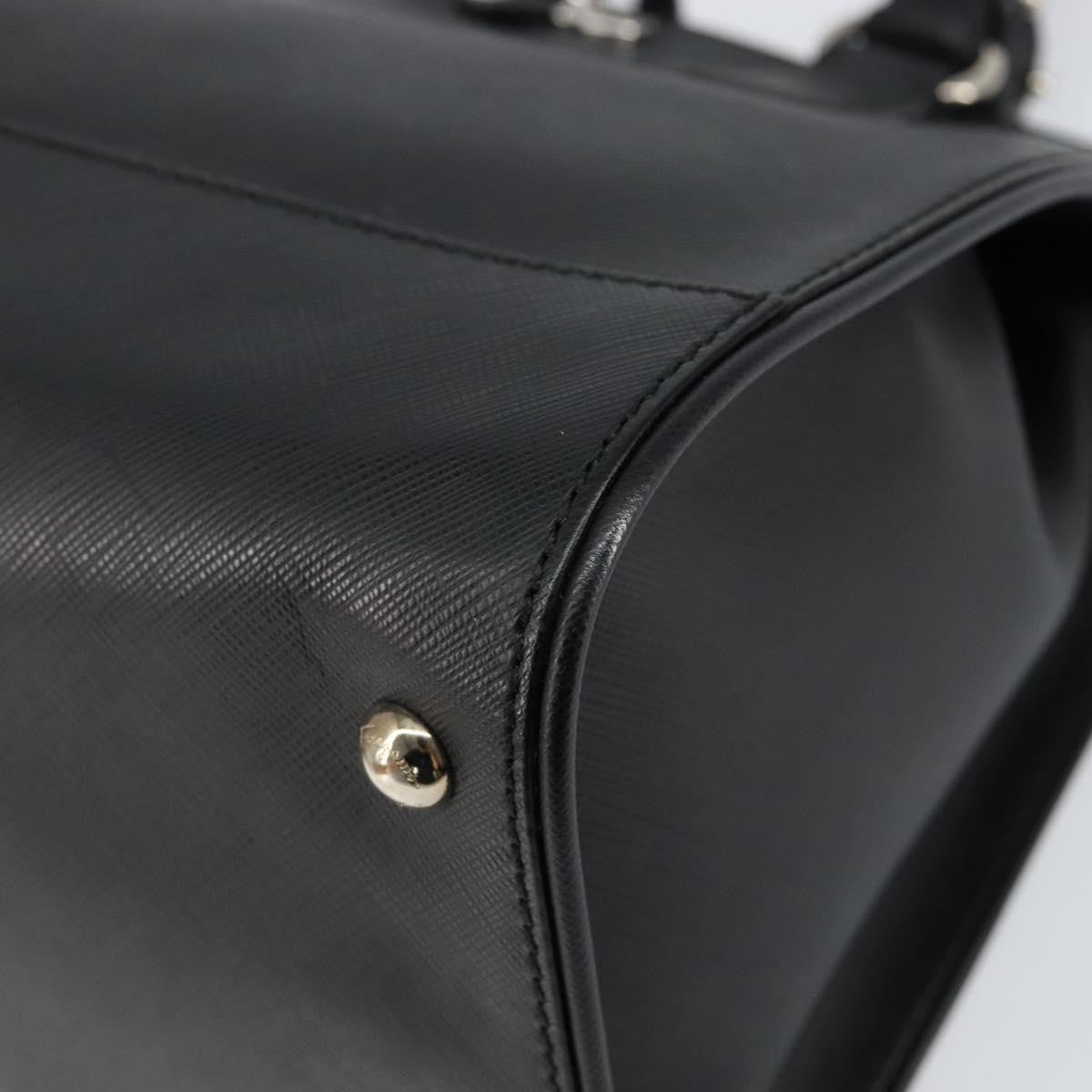 Salvatore Ferragamo Gancini handbag Leather, BLACK, LEATHER, Handbag