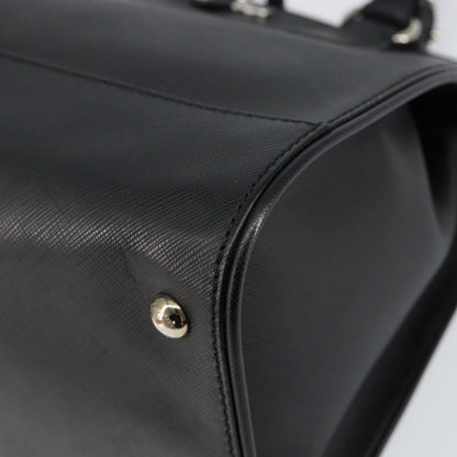 Salvatore Ferragamo Gancini handbag Leather, BLACK, LEATHER, Handbag